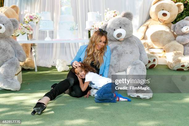 Singer Mariah Carey and Moroccan Scott Cannon attend the Moroccan Scott Cannon and Monroe Cannon Party on Mary 13 in Los Angeles, California.