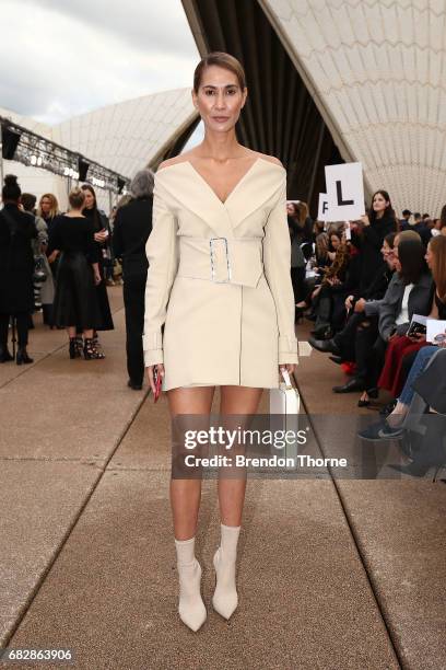 Lindy Klim attends the Mercedes-Benz Presents Dion Lee show at Mercedes-Benz Fashion Week Resort 18 Collections at the Sydney Opera House on May 14,...