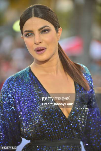 Priyanka Chopra attends Paramount Pictures' World Premiere of 'Baywatch' on May 13, 2017 in Miami Beach, Florida.