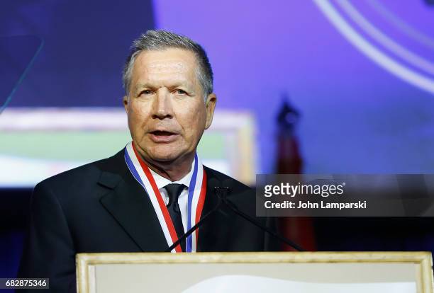 Ohio Governor, John Kasich attends 2017 Ellis Island Medals of Honor Ceremony at Ellis Island on May 13, 2017 in New York City.
