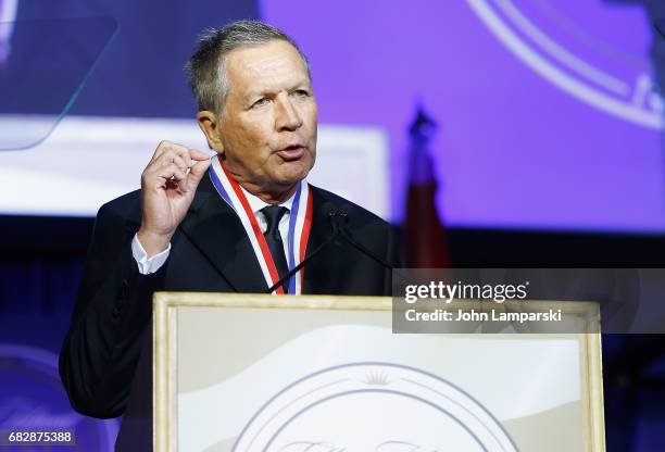 Ohio Governor, John Kasich attends 2017 Ellis Island Medals of Honor Ceremony at Ellis Island on May 13, 2017 in New York City.