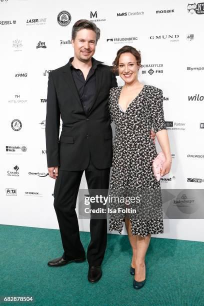 German actress Baerbel Stolz and her husband Sebastian Stolz attend the GreenTec Awards at ewerk on May 12, 2017 in Berlin, Germany.