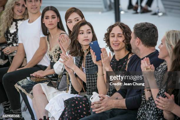 Janice Man, center, attends the Louis Vuitton Resort 2018 show at the Miho Museum on May 14, 2017 in Koka, Japan.