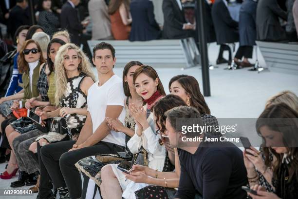 Tang Yan, center, and celebrities attend the Louis Vuitton Resort 2018 show at the Miho Museum on May 14, 2017 in Koka, Japan.