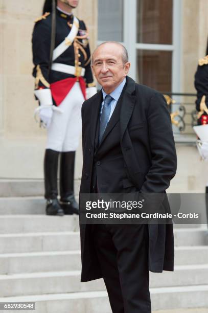 Lyon's mayor Gerard Collomb arrives arrives at the Elysee Palace prior to the handover ceremony for New French President Emmanuel Macron at Elysee...