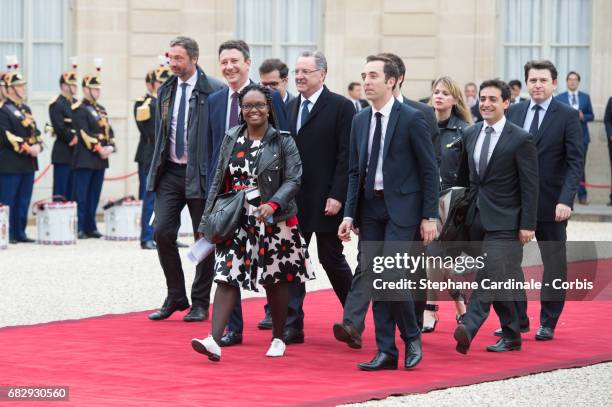 Emmanuel Macron's team, Sibeth Ndiaye , head of the public relations of the party's La Republique en marche , La republique en marche spokesman...