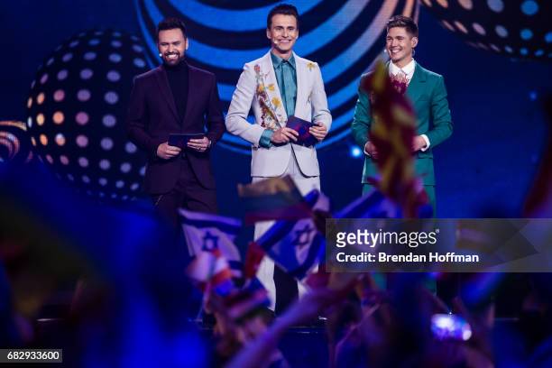 Timur Miroshnychenko, Oleksandr Skichko, and Volodymyr Ostapchuk host the second Eurovision semi-final on May 11, 2017 in Kiev, Ukraine. Ukraine is...