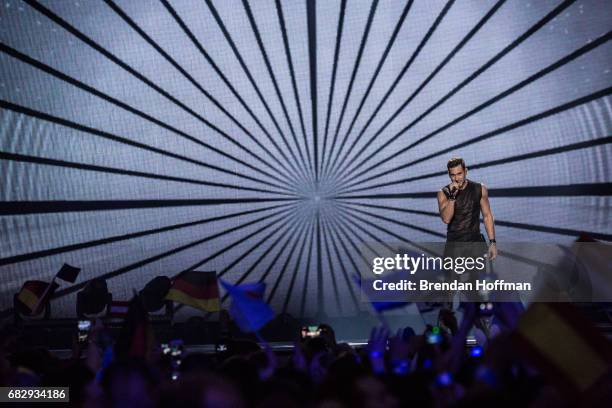 The contestant from Israel, performs at the Eurovision Grand Final on May 13, 2017 in Kiev, Ukraine. Ukraine is the 62nd host of the annual iteration...