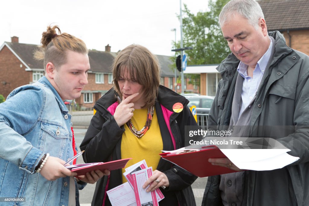 Labour Candidate Jess Phillips Campaigns In Her Birmingham And Yardley Constituency