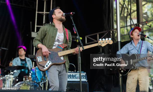 Toby Leaman of Dr. Dog performs on stage at Day 2 of 2017 Shaky Knees Festival in Centennial Olympic Park on May 13, 2017 in Atlanta, Georgia.