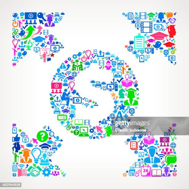 money circulation modern education and college degree icon pattern - boy virtual school stock illustrations