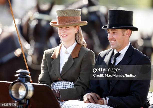 Lady Louise Windsor seen carriage driving as she takes part in The Champagne Laurent-Perrier Meet of the British Driving Society on day 5 of the...