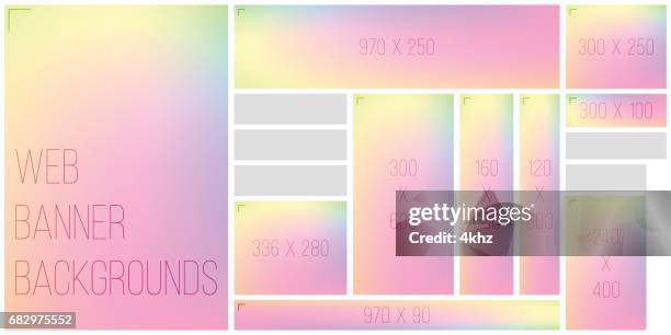 gemeinsame web-banner größe mischung hintergrund farbpalette - farbharmonie stock-grafiken, -clipart, -cartoons und -symbole