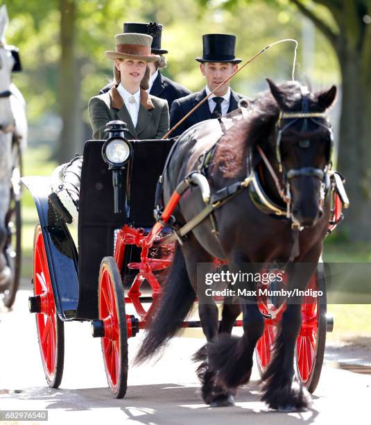 Lady Louise Windsor seen carriage driving as she takes part in The Champagne Laurent-Perrier Meet of the British Driving Society on day 5 of the...