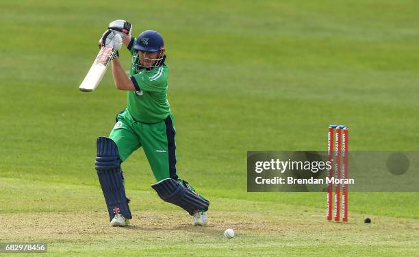 Dublin , Ireland - 14 May 2017; Niall O'Brien of Ireland during the One Day International match between Ireland and New Zealand at Malahide Cricket...