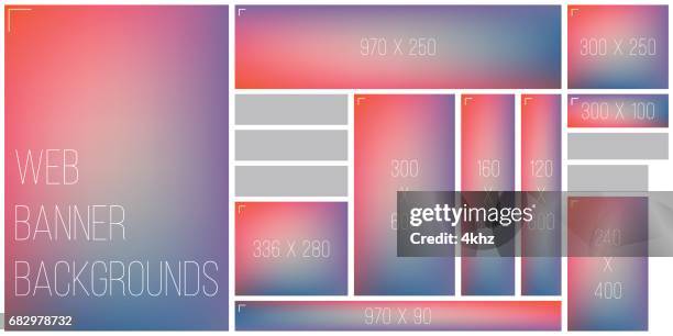 standart größe web banner weichen hintergrund farbpalette - farbharmonie stock-grafiken, -clipart, -cartoons und -symbole