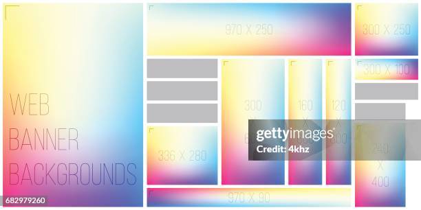standart größe web banner glatt hintergrund farbpalette - farbharmonie stock-grafiken, -clipart, -cartoons und -symbole