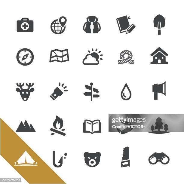 Iconos De Supervivencia Salvaje Serie Select, Foto de stock