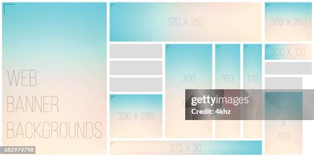 standart größe web banner vignette hintergrund farbpalette - farbharmonie stock-grafiken, -clipart, -cartoons und -symbole