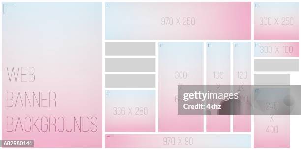 standart größe web banner weichen mischung hintergrund farbpalette - farbharmonie stock-grafiken, -clipart, -cartoons und -symbole