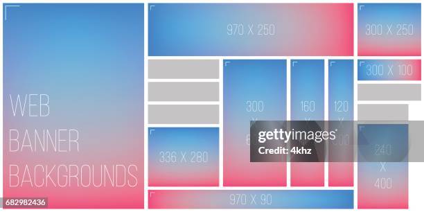 standart größe web banner weichen mischung hintergrund farbpalette - farbharmonie stock-grafiken, -clipart, -cartoons und -symbole