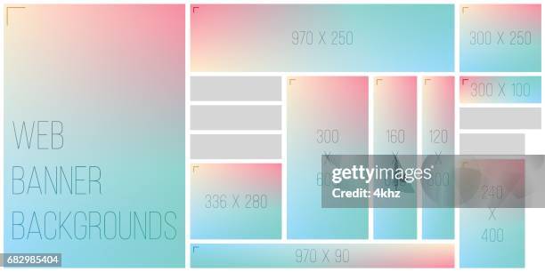 standart größe web banner glatte bokeh hintergrund farbpalette - farbharmonie stock-grafiken, -clipart, -cartoons und -symbole