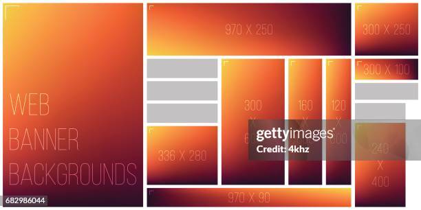 standart größe web banner farbpalette bokeh hintergrund - farbharmonie stock-grafiken, -clipart, -cartoons und -symbole