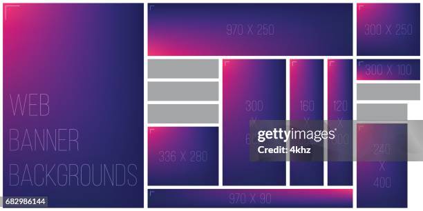 standart größe web banner mischung hintergrund farbpalette - farbharmonie stock-grafiken, -clipart, -cartoons und -symbole