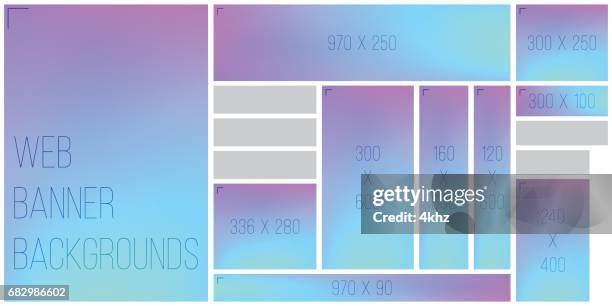 standart größe web banner mischung hintergrund farbpalette - farbharmonie stock-grafiken, -clipart, -cartoons und -symbole