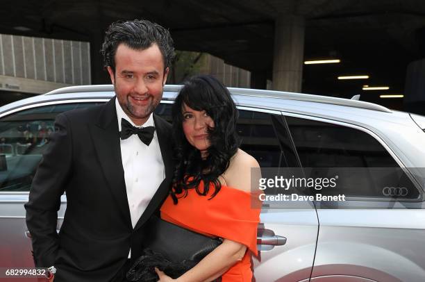 Daniel Mays and Louise Burton arrive in an Audi at the BAFTA TV on Sunday 14 May 2017 on May 14, 2017 in London, United Kingdom.