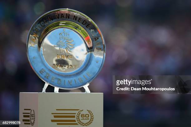 General view of the Championship Trophy won by Feyenoord Rotterdam during the Dutch Eredivisie match between Feyenoord Rotterdam and SC Heracles...