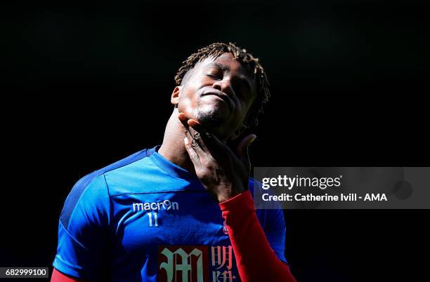 Wilfried Zaha of Crystal Palace during the Premier League match between Crystal Palace and Hull City at Selhurst Park on May 14, 2017 in London,...