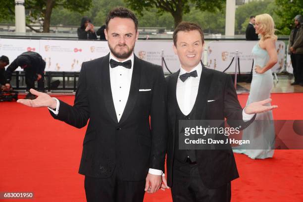 Ant and Dec attend the Virgin TV BAFTA Television Awards at The Royal Festival Hall on May 14, 2017 in London, England.