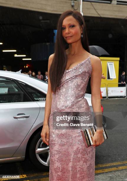 Thandie Newton arrives in an Audi at the BAFTA TV on Sunday 14 May 2017 on May 14, 2017 in London, United Kingdom.