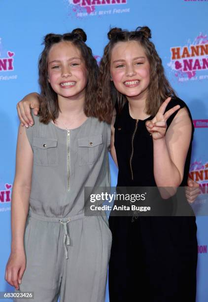 Rosa Meinecke and Laila Meinecke attend the premiere of the film 'Hanni & Nanni - Mehr als beste Freunde' at Kino in der Kulturbrauerei on May 14,...