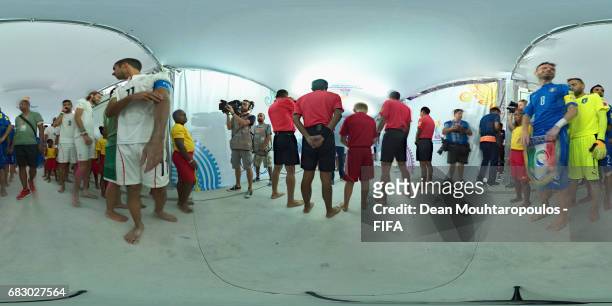 General 360 view prior to the FIFA Beach Soccer World Cup Bahamas 2017 third place playoff match between Iran and Italy at National Beach Soccer...