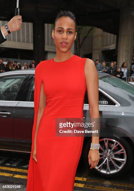 Zawe Ashton arrives in an Audi at the BAFTA TV on Sunday 14 May 2017 on May 14, 2017 in London, United Kingdom.