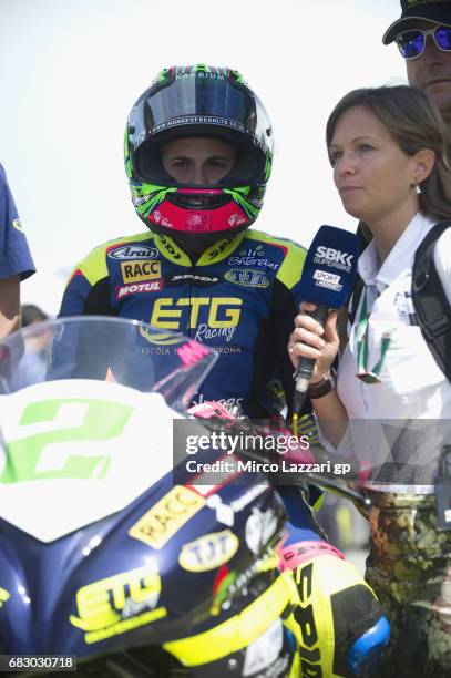 Ana Carrasco of Spain and ETG Racing prepares to start from the grid during the SuperSport300 Race during the FIM Superbike World Championship - Race...