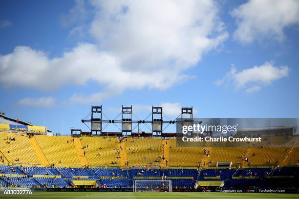 General view of Estadio de Gran Canaria during the La Liga match between UD Las Palmas and Barcelona at Estadio de Gran Canaria on May 14, 2017 in...