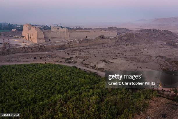 Temple of a Million Years of Ramses III, known locally as the Medinet Habu Temple in western Thebes.