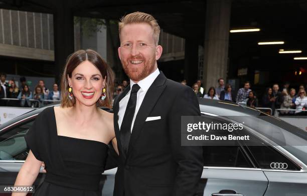 Jessica Raine and Tom Goodman-Hill arrive in an Audi at the BAFTA TV on Sunday 14 May 2017 on May 14, 2017 in London, United Kingdom.