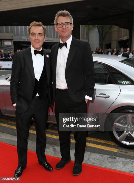 James Nesbitt and guest arrive in an Audi at the BAFTA TV on Sunday 14 May 2017 on May 14, 2017 in London, United Kingdom.