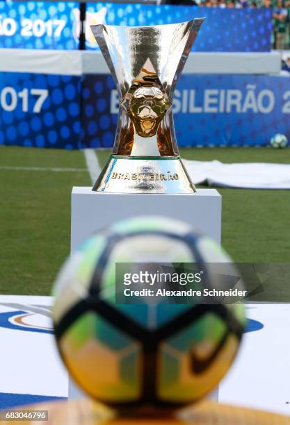 The official trophy of the brasileirao before the match between Palmeiras and Vasco da Gama for the Brasileirao Series A 2017 at Allianz Parque...