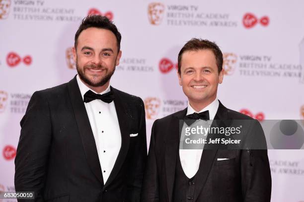 Anthony McPartlin and Declan Donnelly aka Ant and Dec attend the Virgin TV BAFTA Television Awards at The Royal Festival Hall on May 14, 2017 in...