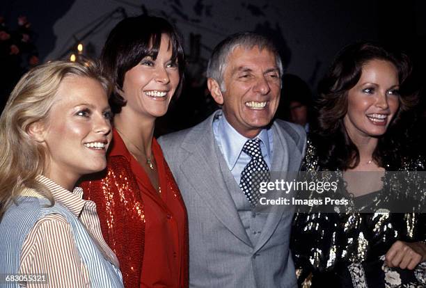 Charlie's Angels with Aaron Spelling circa 1978 in Los Angeles, California.