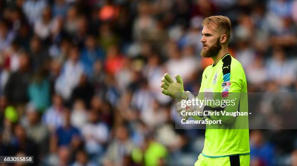 Huddersfield Town's Joel Coleman during the Sky Bet Championship Play-Off Semi Final First Leg match between Huddersfield Town and Sheffield...