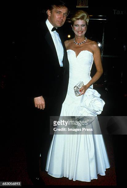 Donald Trump and Ivana Trump attend the Moda Italia Gala promoting Italian trade circa 1989 in New York City.