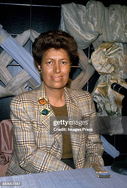 Carla Fendi attends the Moda Italia Gala promoting Italian trade circa 1989 in New York City.