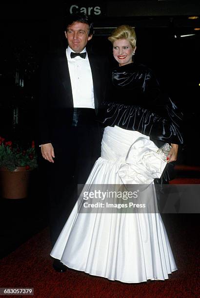 Donald Trump and wife Ivana Trump at the Moda Italia Gala promoting Italian trade circa 1989 in New York City.