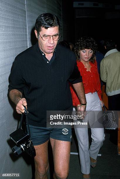 Jerry Lewis and SanDee Pitnick out and about circa 1982.